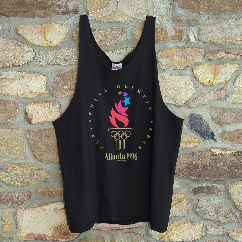 Rare Vintage Black Centennial Olympic Games Tank Top